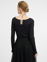 Orsay Čierne dámske tričko s dlhým rukávom ORSAY