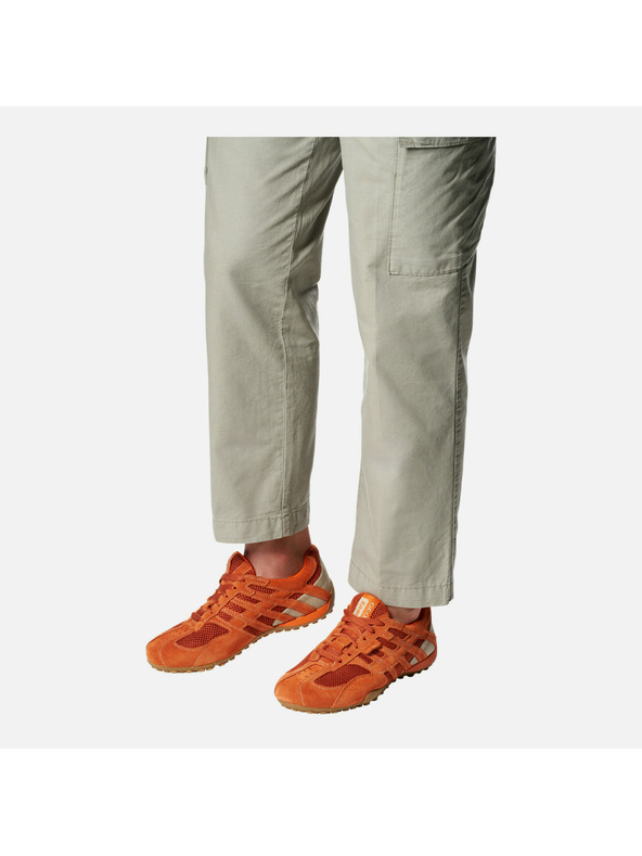 Geox Oranžové pánske tenisky Geox Snake Original