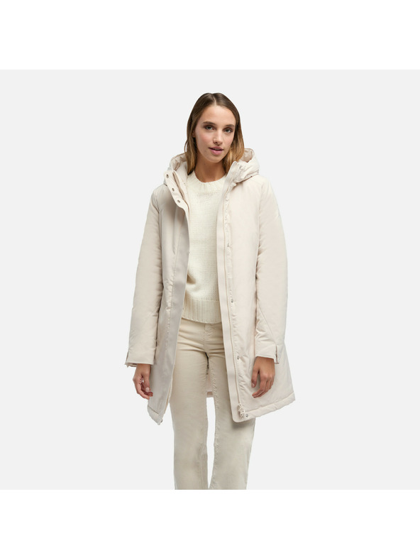 Geox Krémová dámska parka Geox Spherica