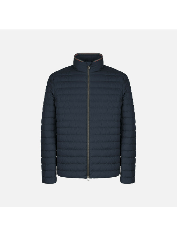 Geox Tmavě modrá pánská prešívaná bunda Geox Warrens