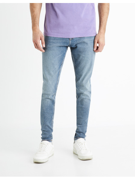 Celio Svetlomodré pánske džínsy skinny fit Celio Foskinny1