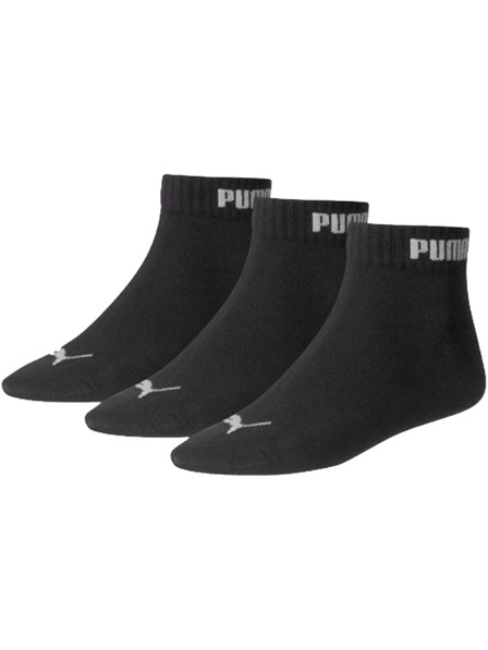 Puma Puma čierne členkové ponožky QUARTER (3 páry)