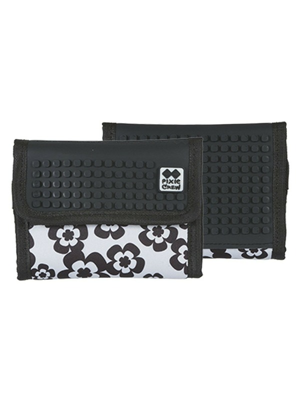PIXIE CREW PIXIE CREW kreatívna peňaženka čiernobiele kvety