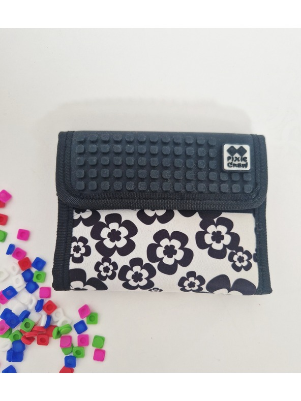 PIXIE CREW PIXIE CREW kreatívna peňaženka čiernobiele kvety