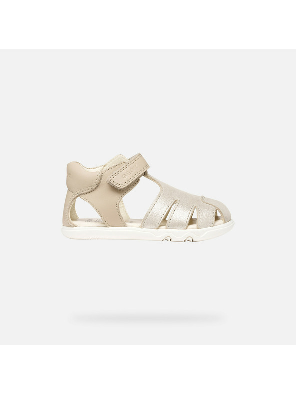Geox Béžové dievčenské barefoot sandále Geox Sandal Steppieup