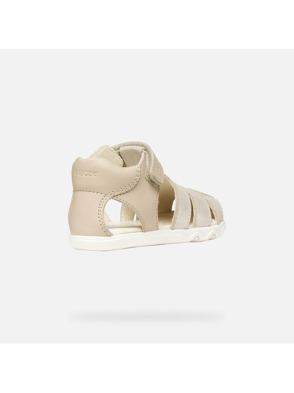 Geox Béžové dievčenské barefoot sandále Geox Sandal Steppieup
