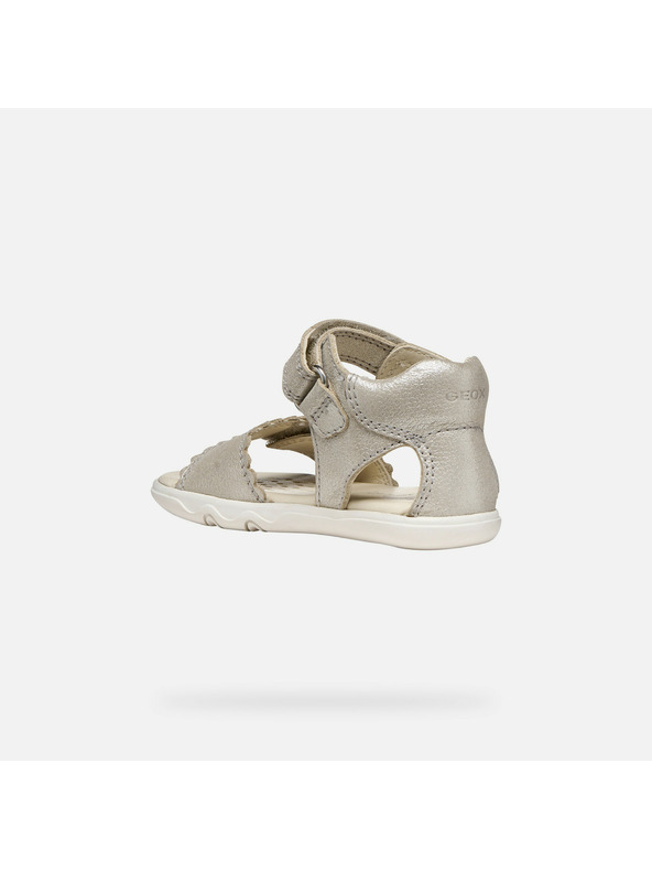 Geox Béžové dievčenské barefoot sandále Geox Sandal Steppieup