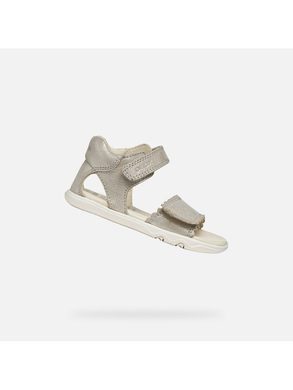 Geox Béžové dievčenské barefoot sandále Geox Sandal Steppieup