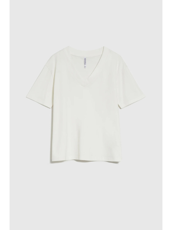 Moodo Biely top so V-výstrihom Moodo