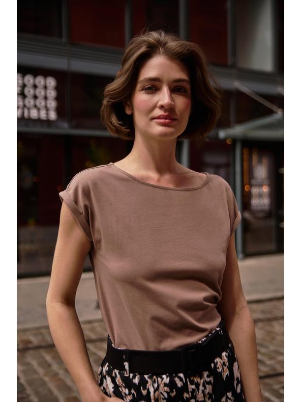 Moodo Svetlohnedý top Moodo