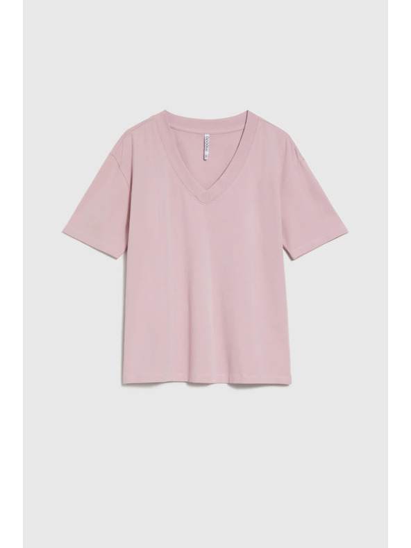 Moodo Ružový top so V-výstrihom Moodo