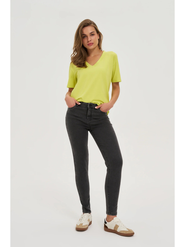 Moodo Žltý top so V-výstrihom Moodo