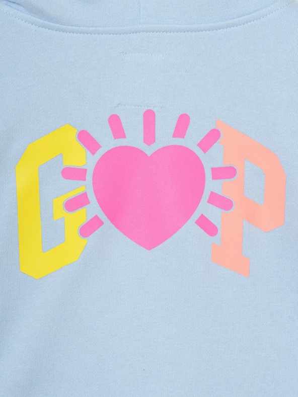 GAP Detská mikina s logom a fleece GAP