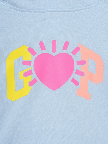 GAP Detská mikina s logom a fleece GAP