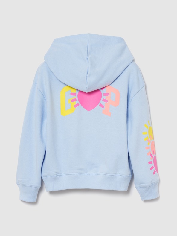 GAP Detská mikina s logom a fleece GAP