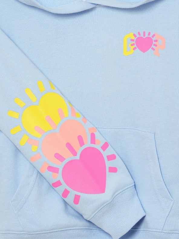 GAP Detská mikina s logom a fleece GAP