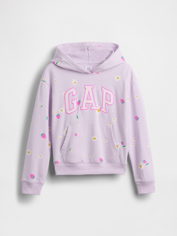 GAP Detská mikina s logom a fleece GAP