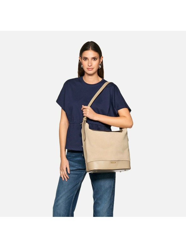 Geox Béžová dámska kabelka Geox Alnoire