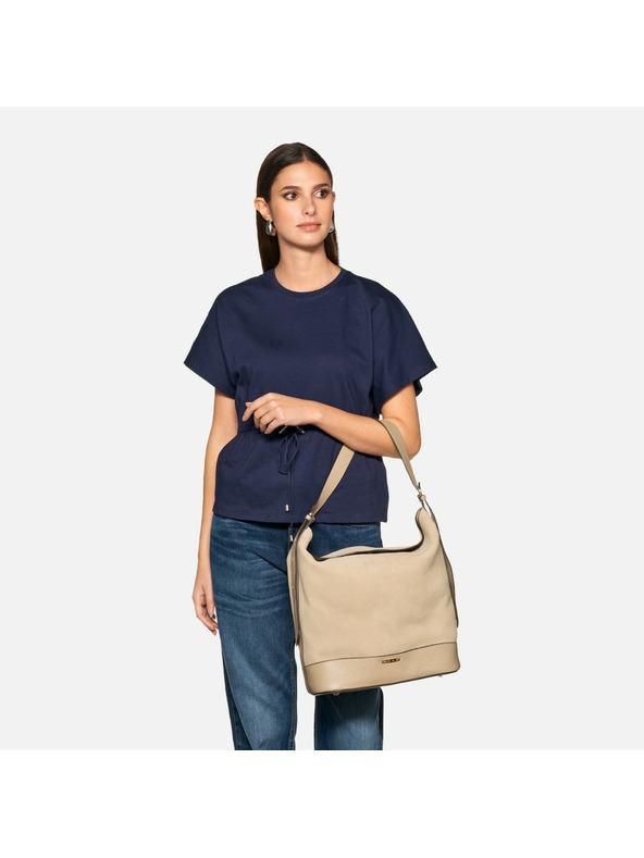 Geox Béžová dámska kabelka Geox Alnoire