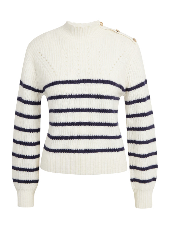 Orsay Krémový dámsky pruhovaný kardigán ORSAY