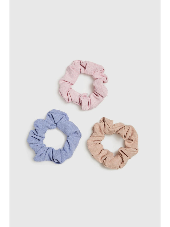 Moodo Sada troch gumičiek do vlasov v pastelových farbách Moodo