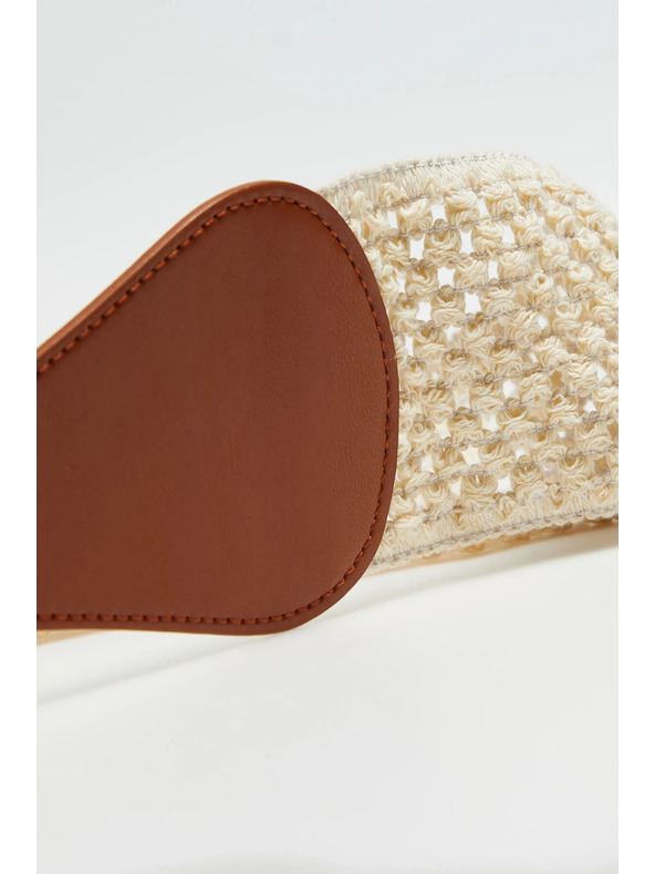 Moodo Béžový široký opasok so sponou Moodo