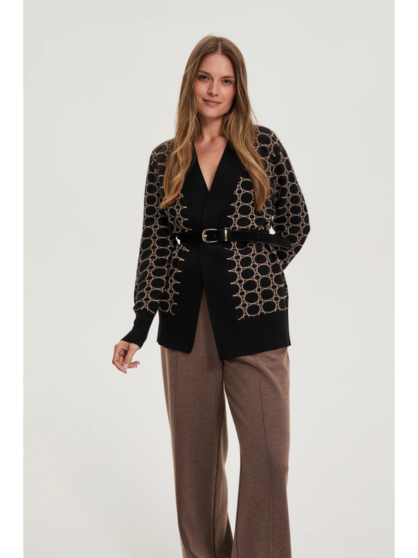 Moodo Hladký čierny opasok Moodo