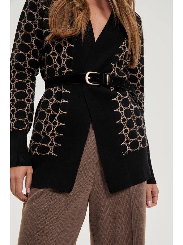 Moodo Hladký čierny opasok Moodo