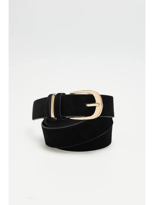 Moodo Hladký čierny opasok Moodo