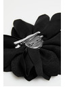 Moodo Brošňa s textilným kvetom čierna Moodo