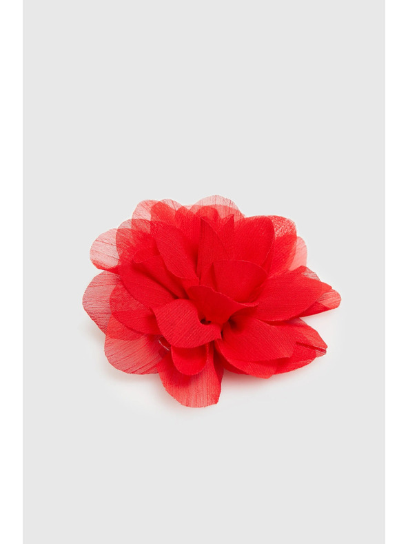 Moodo Brošňa s textilným kvetom červená Moodo