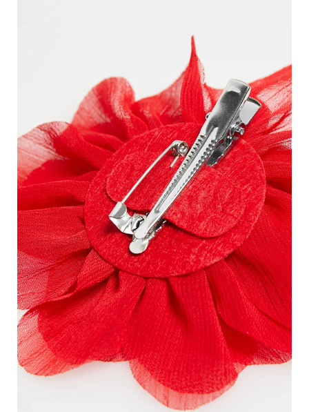 Moodo Brošňa s textilným kvetom červená Moodo