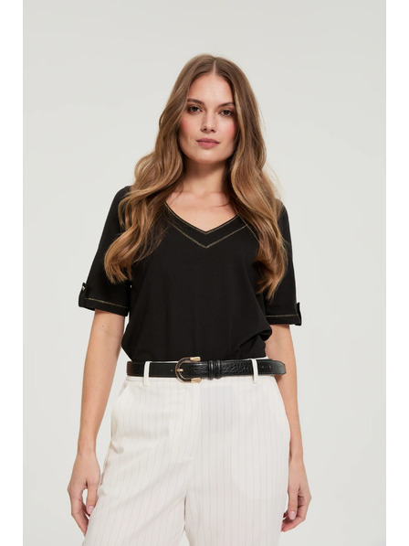 Moodo Opasok s ozdobnou sponou čierny Moodo