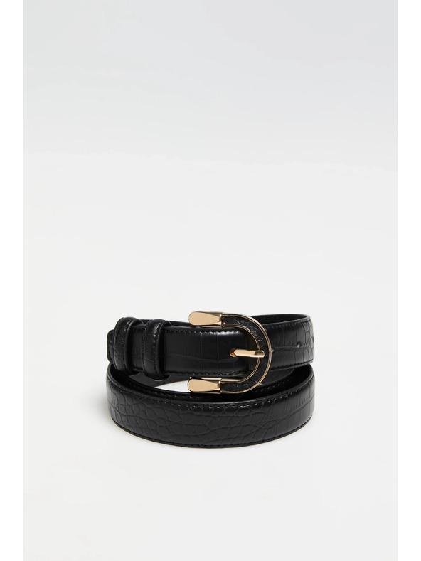 Moodo Opasok s ozdobnou sponou čierny Moodo