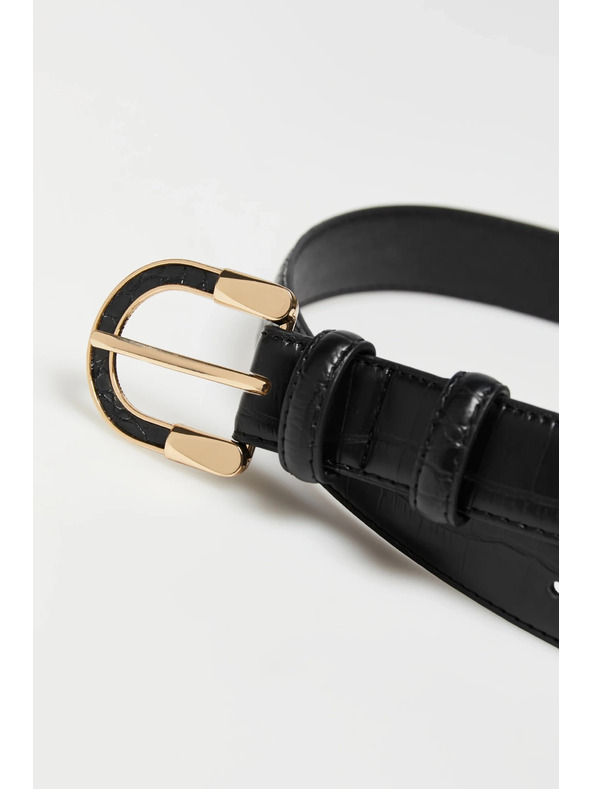 Moodo Opasok s ozdobnou sponou čierny Moodo