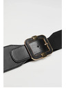 Moodo Čierny široký opasok s ozdobnou sponou Moodo