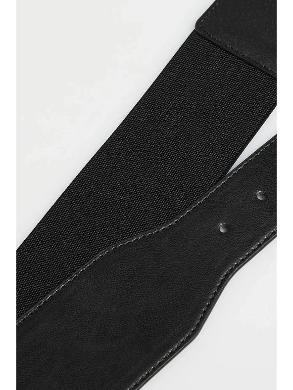 Moodo Čierny široký opasok s ozdobnou sponou Moodo