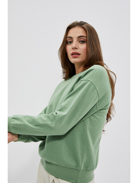 Moodo Blúzka s výstrihom na chrbte olivová Moodo