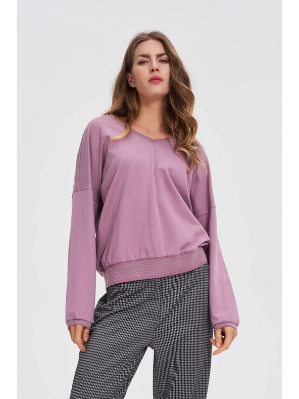 Moodo Blúzka z bavlny ružová Moodo