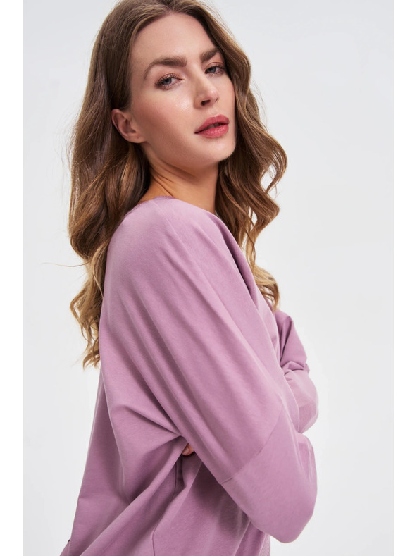 Moodo Blúzka z bavlny ružová Moodo