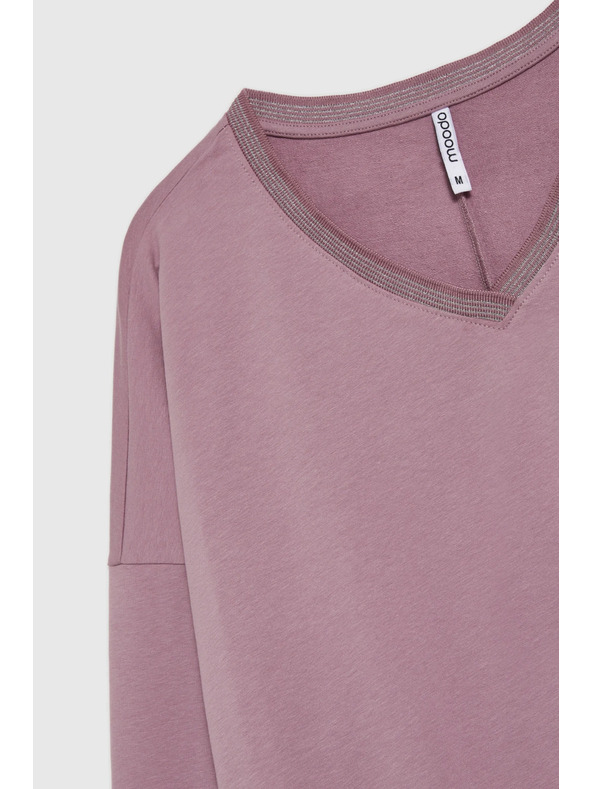 Moodo Blúzka z bavlny ružová Moodo