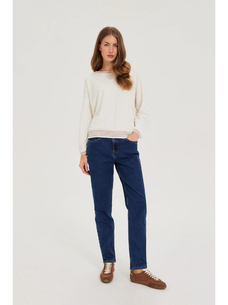 Moodo Bavlnená mikina béžová Moodo