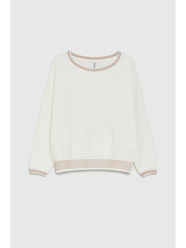 Moodo Bavlnená mikina béžová Moodo