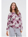 Moodo Kvetovaná mikina biela Moodo