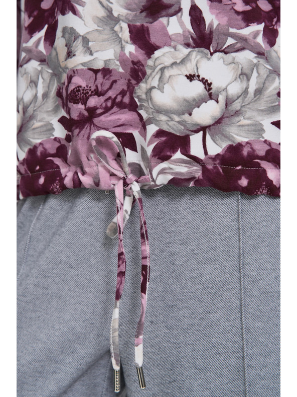 Moodo Kvetovaná mikina biela Moodo