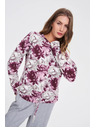 Moodo Kvetovaná mikina biela Moodo