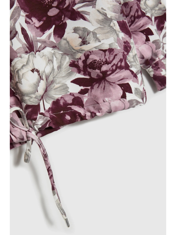 Moodo Kvetovaná mikina biela Moodo