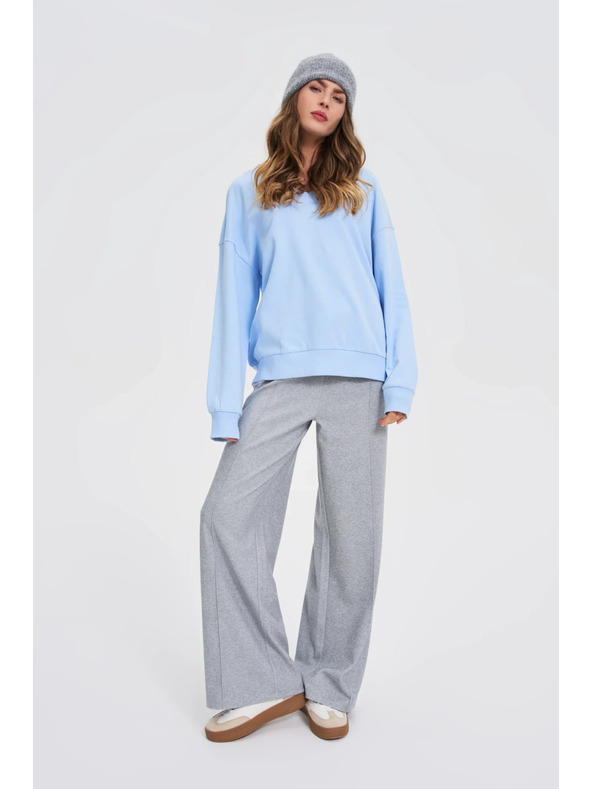 Moodo Blúzka s výstrihom do V svetlomodrá Moodo