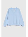 Moodo Blúzka s výstrihom do V svetlomodrá Moodo