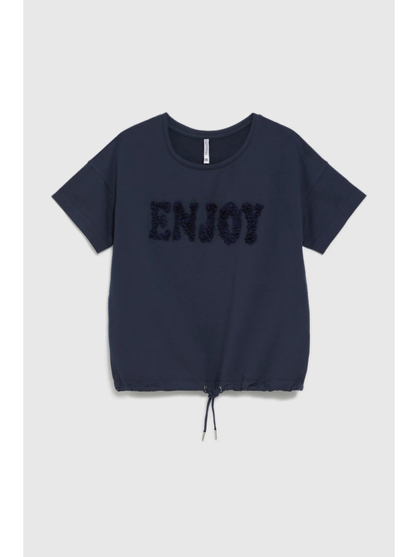 Moodo Sveter s krátkymi rukávmi tmavomodrý Moodo